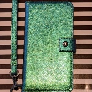 Henri Bendel Galactic Petrol phone wristlet